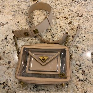 Purseption High End Clear Purse retail $178 Approved Clear Bag Policy